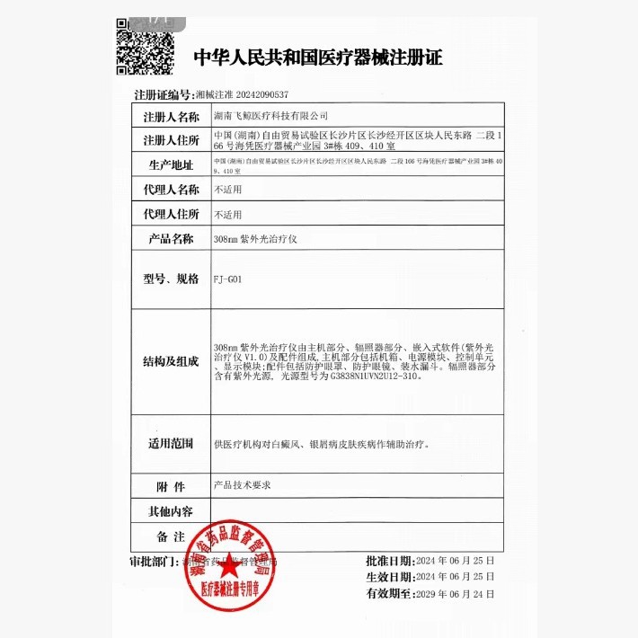 Vitiligo 308Nm Treatment Instrument Phototherapy Excimer Household Laser Ultraviolet Medical Physiotherapy Instrument Psoriasis 311