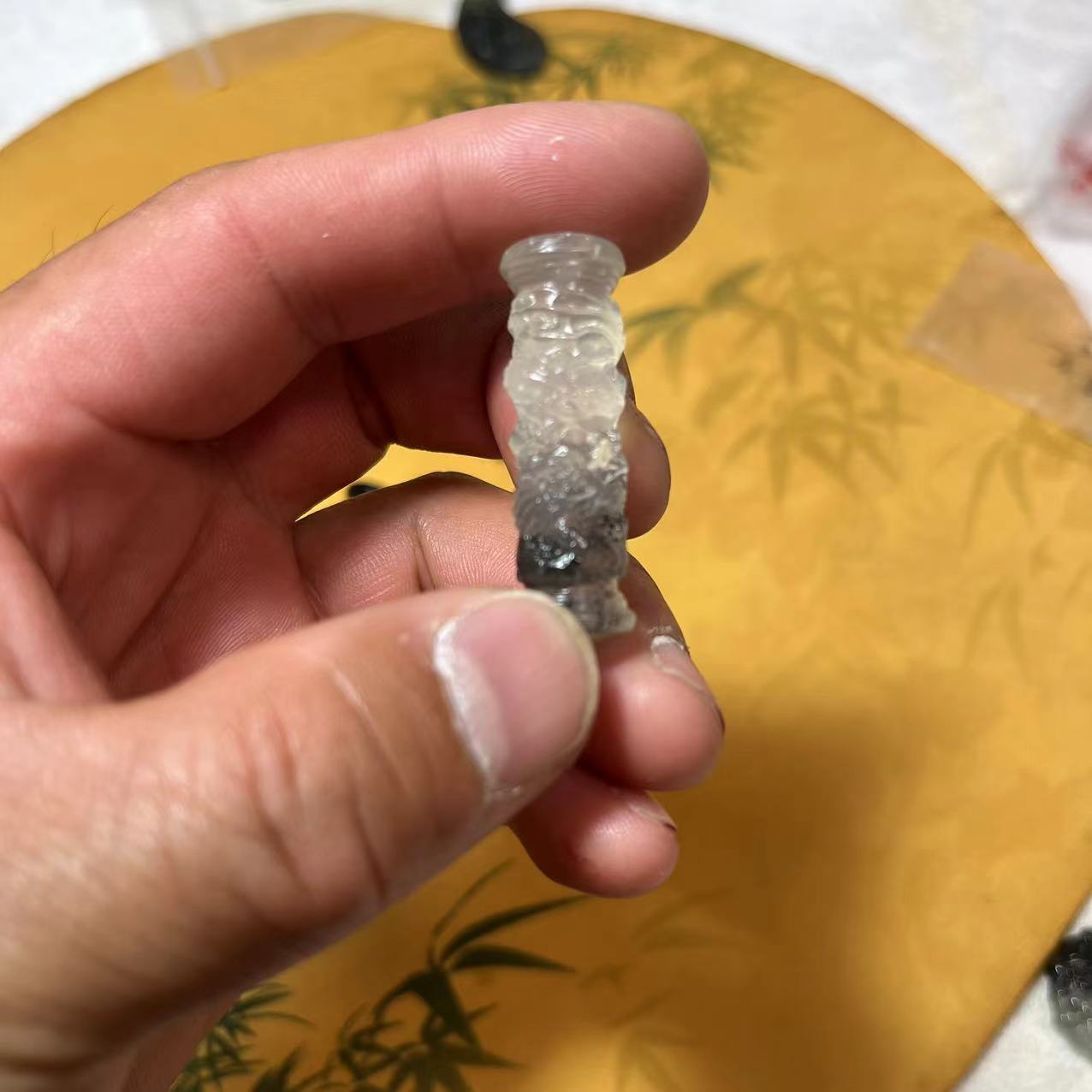 Natural Jadeite Dragon Pillar Pendant DIY Jewelry Accessory Unisex Wholesale from Manufacturer