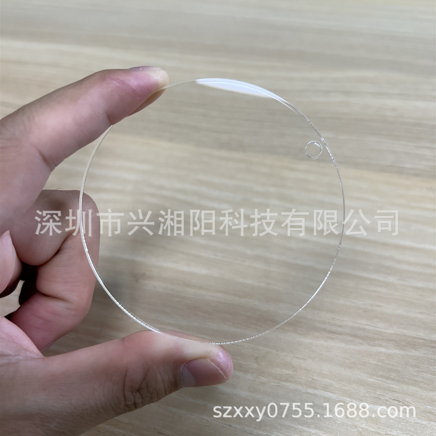 Factory Hot Selling High Transparent Acrylic Small Disc Colorful Hole Acrylic Disc Christmas Decoration Round Pendant