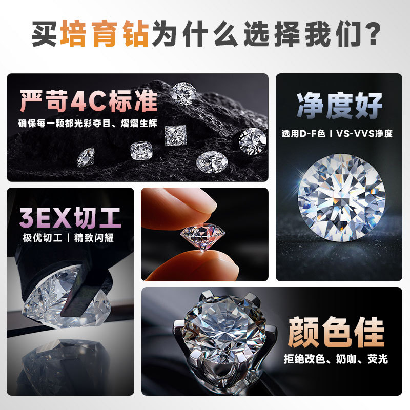 2024 New Laboratory Cultivated Diamond Earrings Oval Earrings with Full Diamond 925 Silver Earrings Wholesale Factory