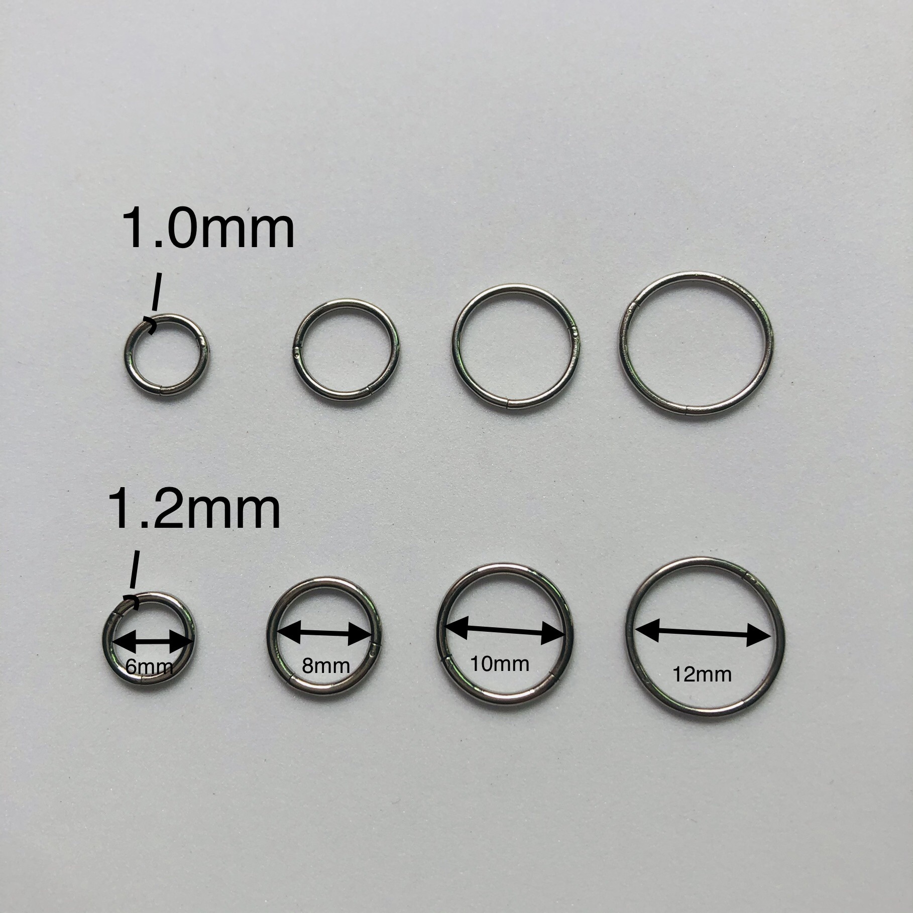 Factory wholesale direct supply Stainless Steel 316L closed ring open ring nose ring earrings coil seamless ring puncture jewelry