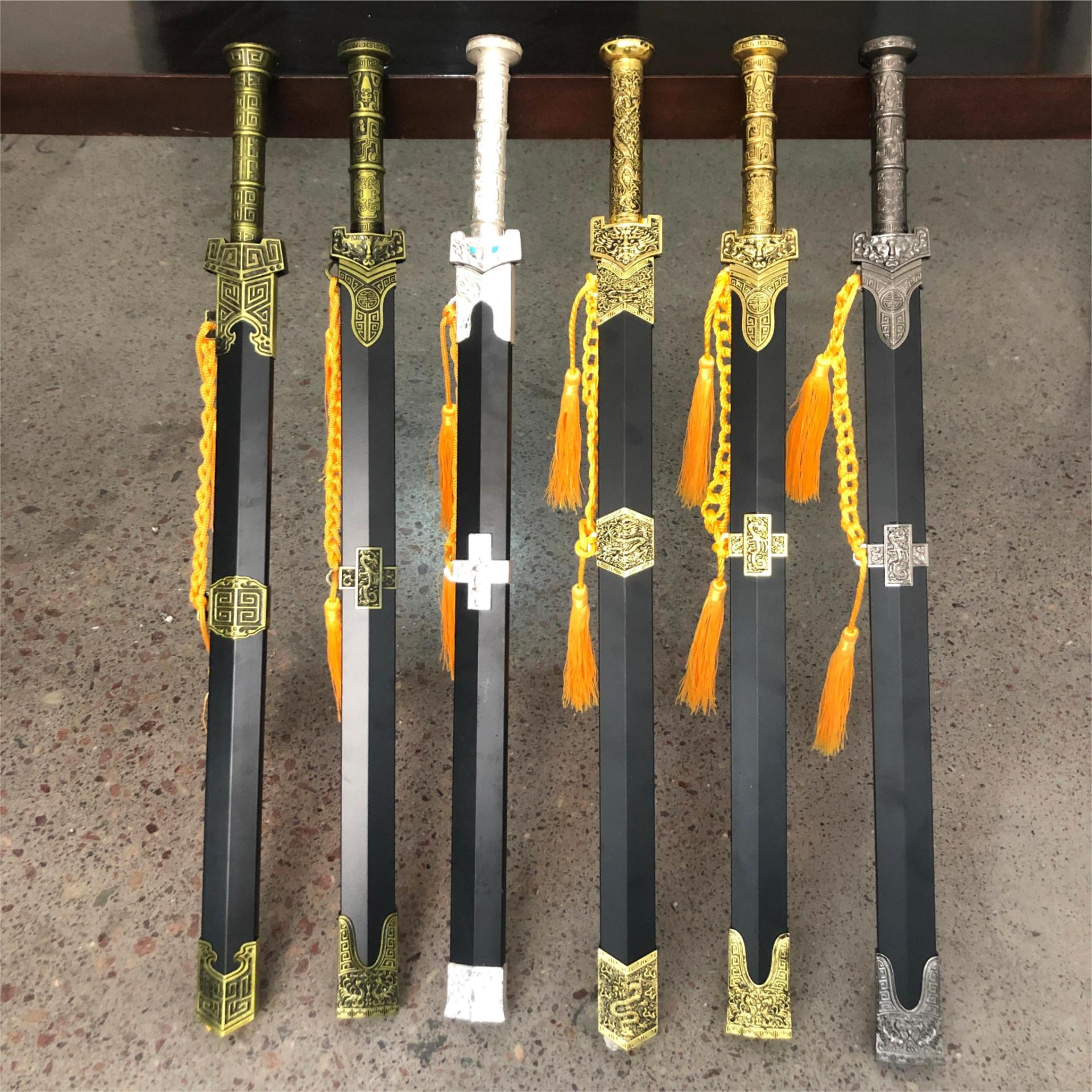 A variety of classical Chinese sword metal weapons interior decoration ornaments antique sword unbladed tourism commemorative gifts