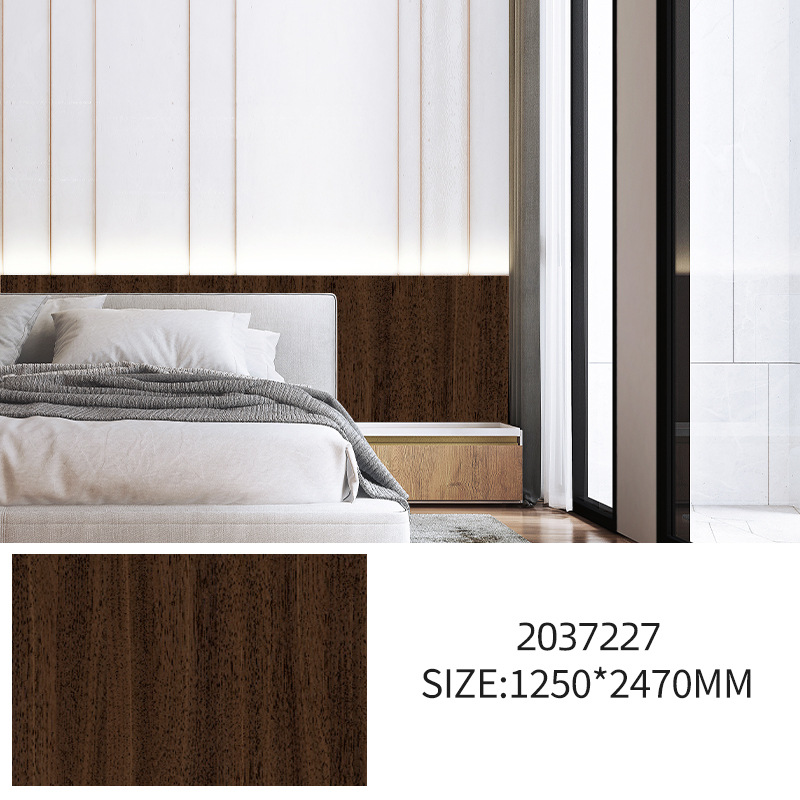 Wood Grain Melamine Impregnated Paper Density Board Ecological Board Pressure Sticker with Clear Texture and Non-Fading Direct Supply to Board Factory