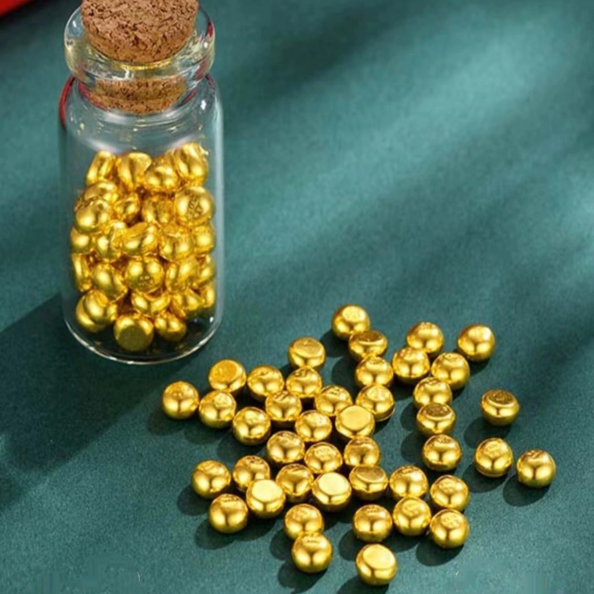 Alloy Simulated Gold Small Gold Beans One Gram Solid Gold Pimples Imitation Gold Investment Gold Bar Collection Investment Office Ornaments