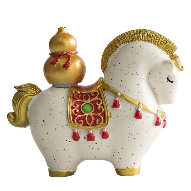 Chinese-Style Horse Ornaments, High-End Niche Workstation Desktop Office Tea Pet Decoration Crafts, Hand-Made Birthday Gifts