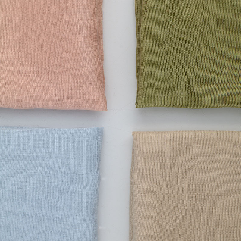 21 Pts dyed woven cotton linen fashion dress fabric Ramie cotton 850# Shirt pants fabric