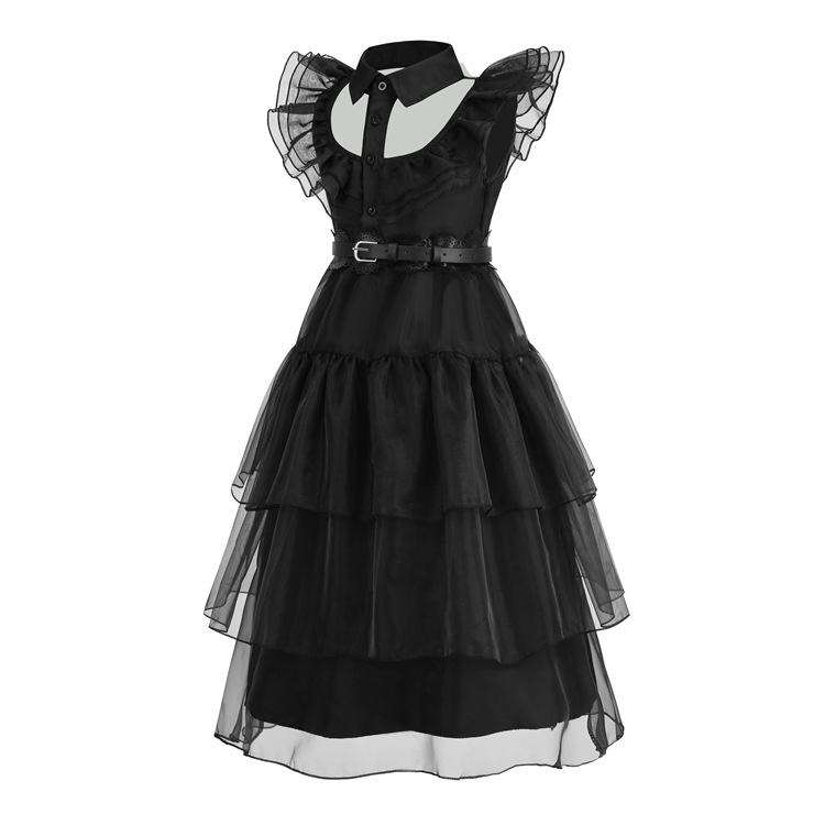 Wednesday Adams Black Dress Amazon cosplay Costume Adams Family Costume Dance Dress