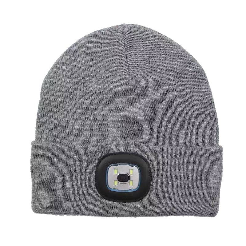 Перезаряжаемая вязаная шапка со светом, светодиодная шапка, светящаяся вязаная шапка, USB шапка со светом
