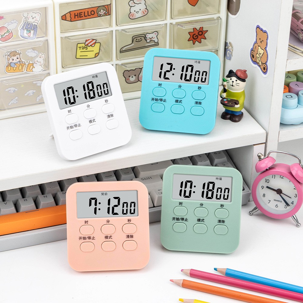 Новый бесшумный многофункциональный таймер, модный цифровой таймер, будильник для студентов