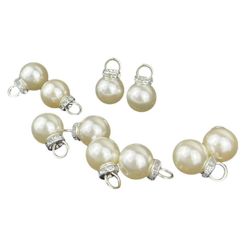 Factory Wholesale Abs High-Gloss Pearl Pendant Wedding Gift Bag Imitation Pearl Pendant Clothing Accessories Decorative Zipper Puller