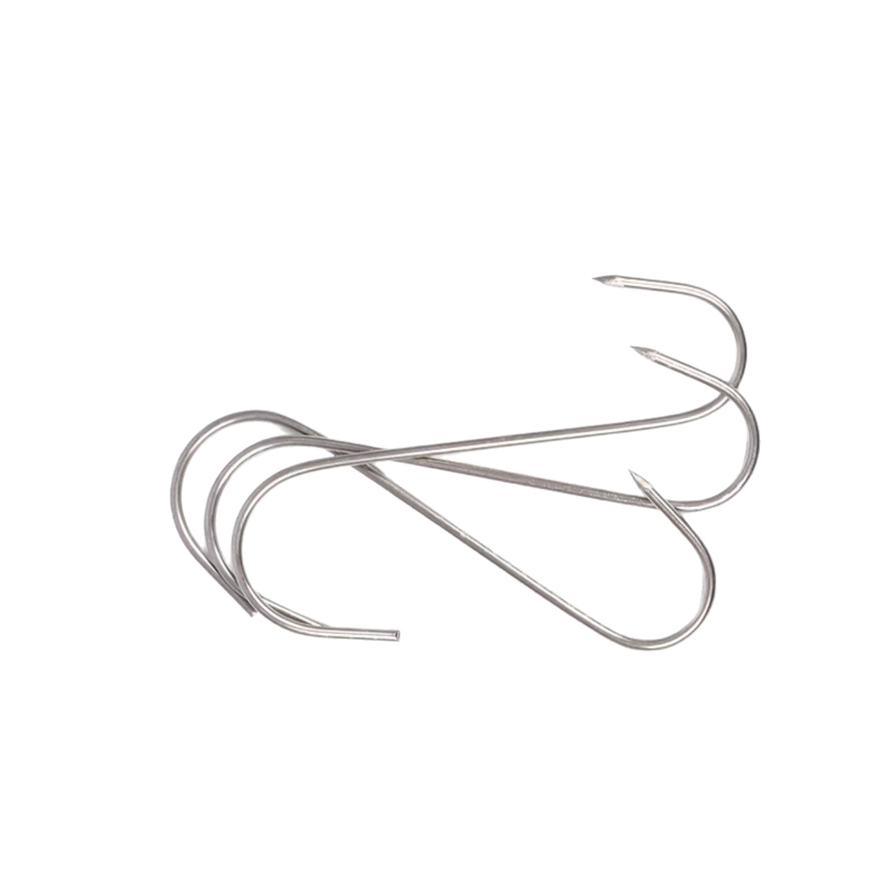 Wholesale hook stainless steel S bacon hook roasted bacon single hook long and short chicken bacon pointed hook sausage pigeon S