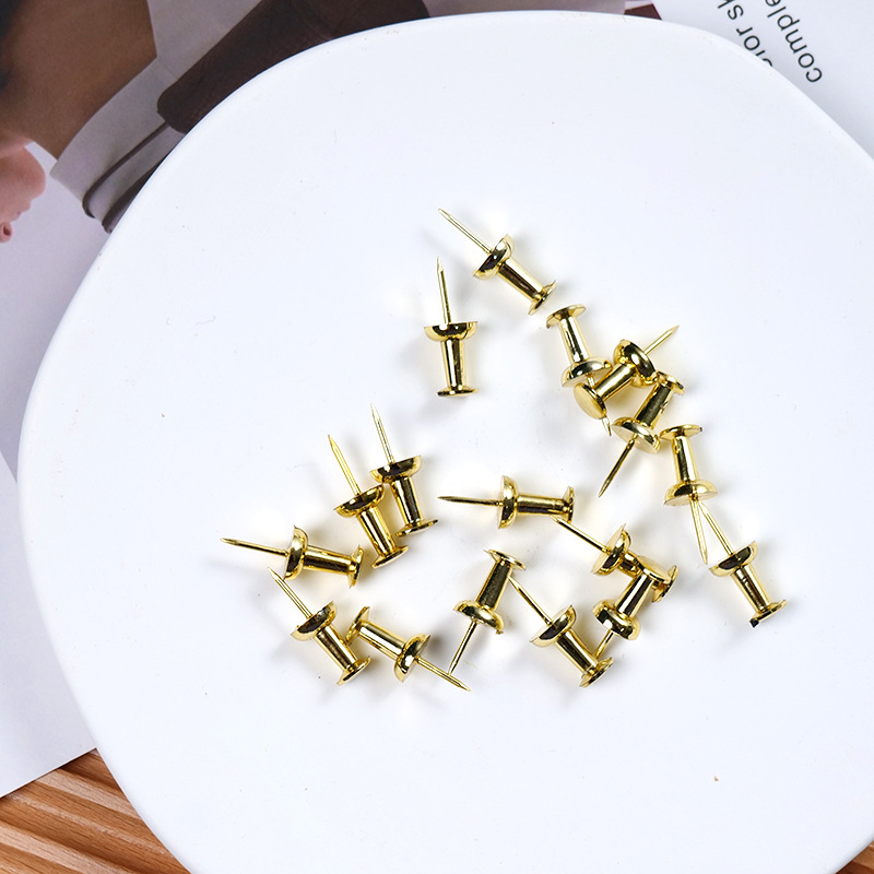 Коробка с покрытыми золотом I-гвоздями для стен Amazon цветные гвозди кнопки