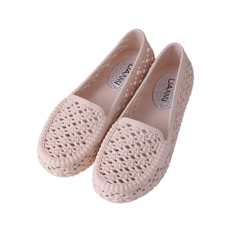 Spring new casual women's shoes White shoes women's PVC sandals female nurse hole middle-aged and elderly mother outdoor shoes