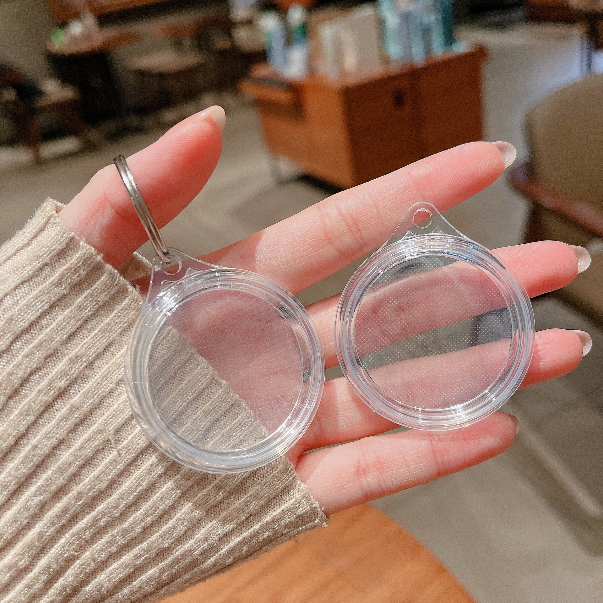 Multifunctional Keychain Elevator Card Protective Cover Pet Luggage Anti-Lost Transparent Protective Cover Door Card Anti-Drop Protective Case