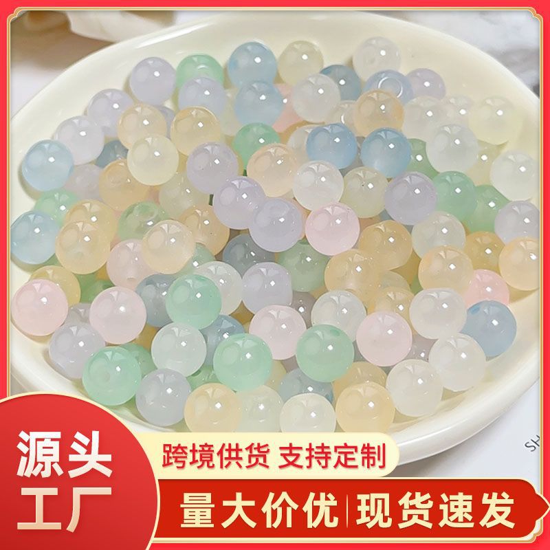 6мм стеклянные бусины имитация нефрита круглые для браслетов и аксессуаров