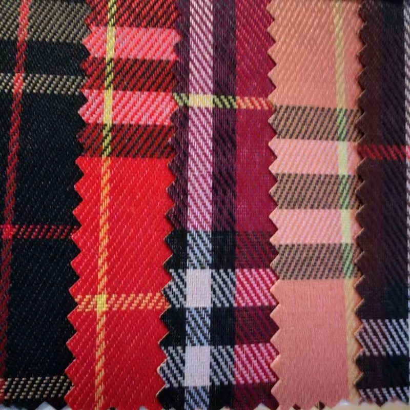 Клетчатая ПВХ пена, пряжа окрашенная в клетку, ткань для сумок, шотландский оксфорд, прямая поставка с фабрики