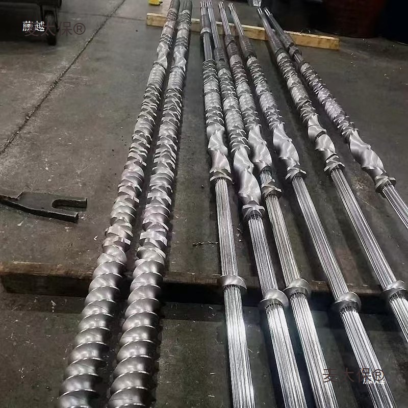 Double Screw Granulator 40Cr Mandrel Shaft Core Screw Shaft 65.75.95 Machine Forged Spline Shaft Metabo