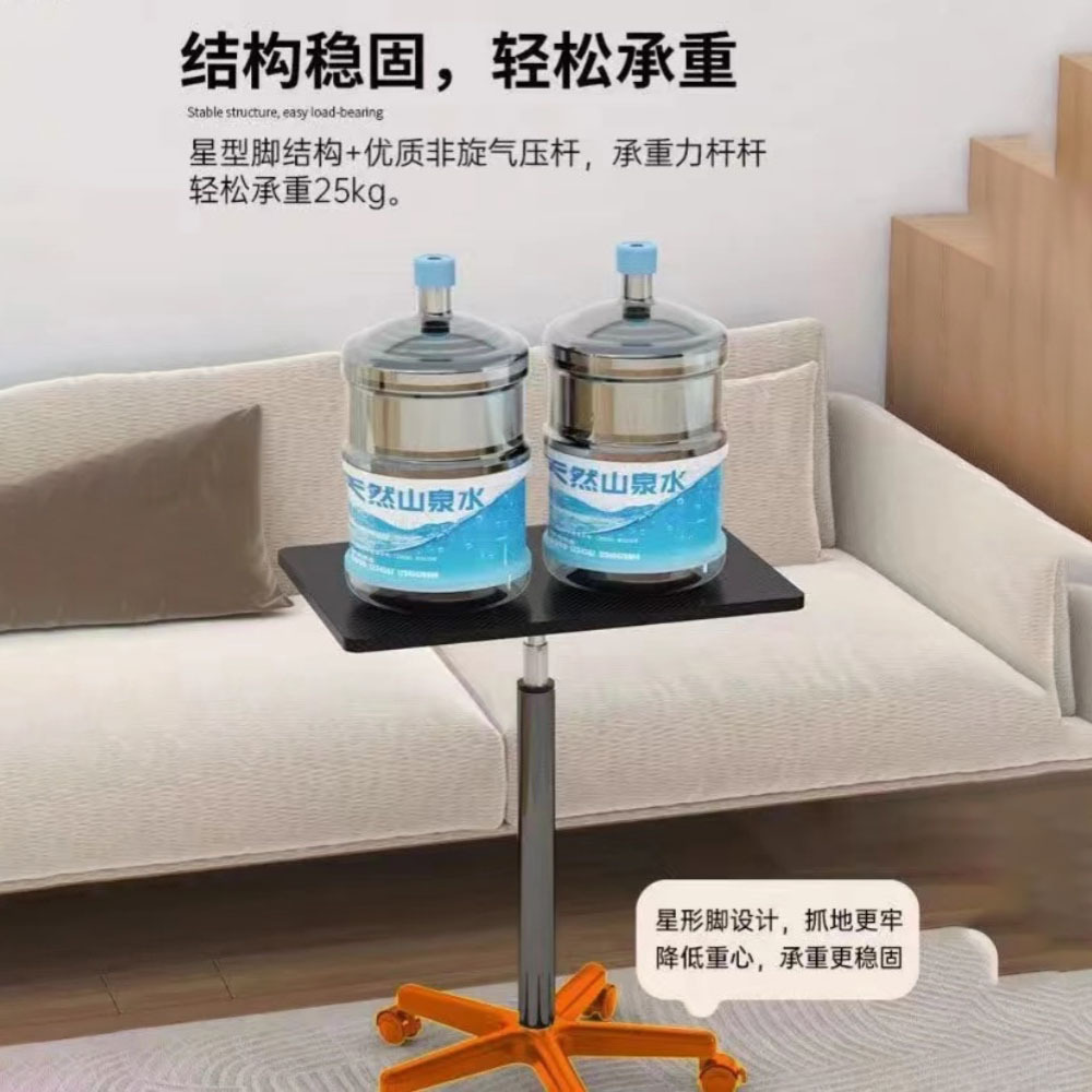 Mobile Lifting Table with Wheels, Small Bedside Standing Laptop Live Streaming Workbench Desk