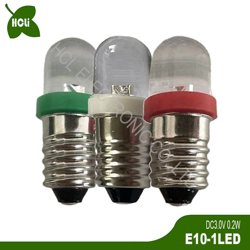 Highlight DC3V 4.5V 6.3V 12v 24v E10 LED bulb car instrument light game machine colored lights