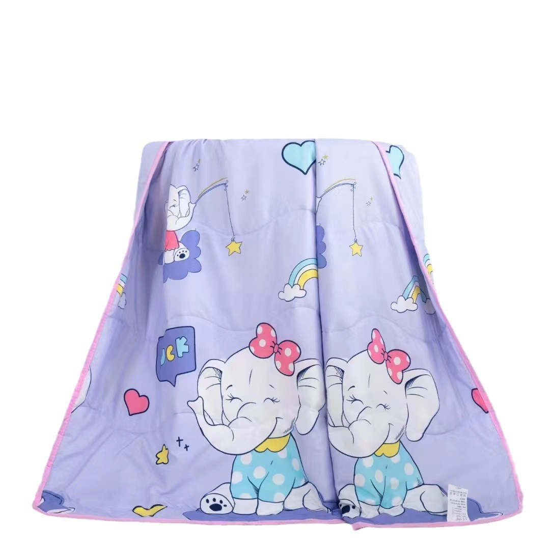 Children's Summer Cool Quilt Students Nap Children's Quilt Air-conditioning Quilt Machine Washable Summer Quilt Live Room Welfare