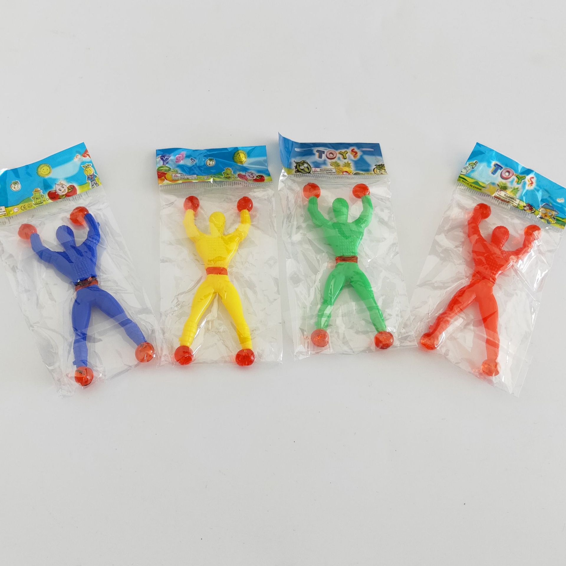 Creative Wall-Climbing Sticky Spider-Man Wall-Climbing Figure 2 Yuan Store Traditional Toy Manufacturer Wholesale Mini
