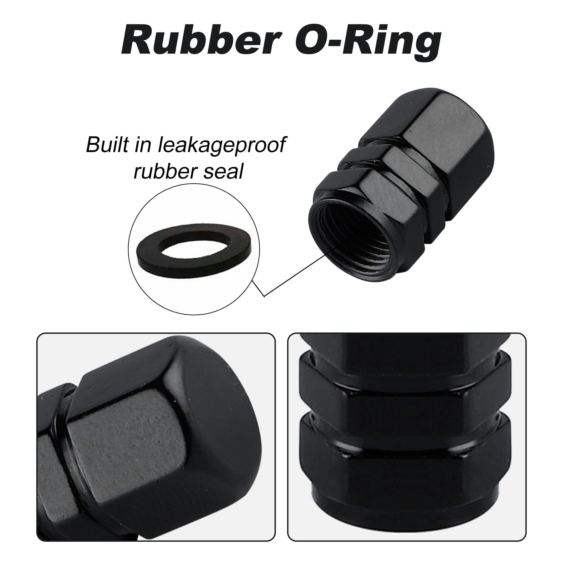 Color aluminum alloy valve cap anti-leakage hexagonal cap car personality decorative air nozzle cover ten color spot