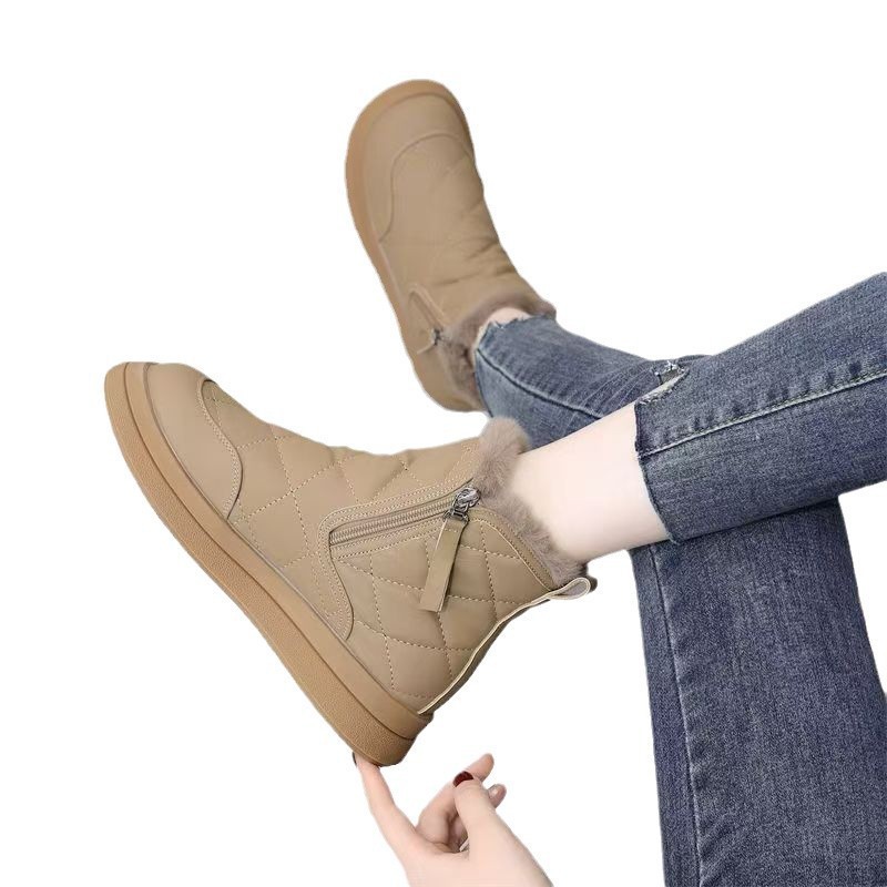 2025 Women's Fashion Versatile Ins Leather Slimming Thick Heel Knee-High Riding Boots Trendy Long Boots Autumn and Winter New Style