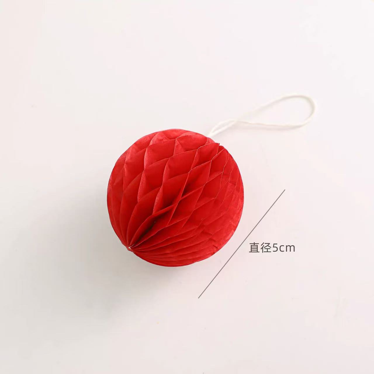 Decorative Wedding Engagement Wedding Room Column Background Wall Arrangement Honeycomb Ball Pendant 5cm Big Red Honeycomb Ball