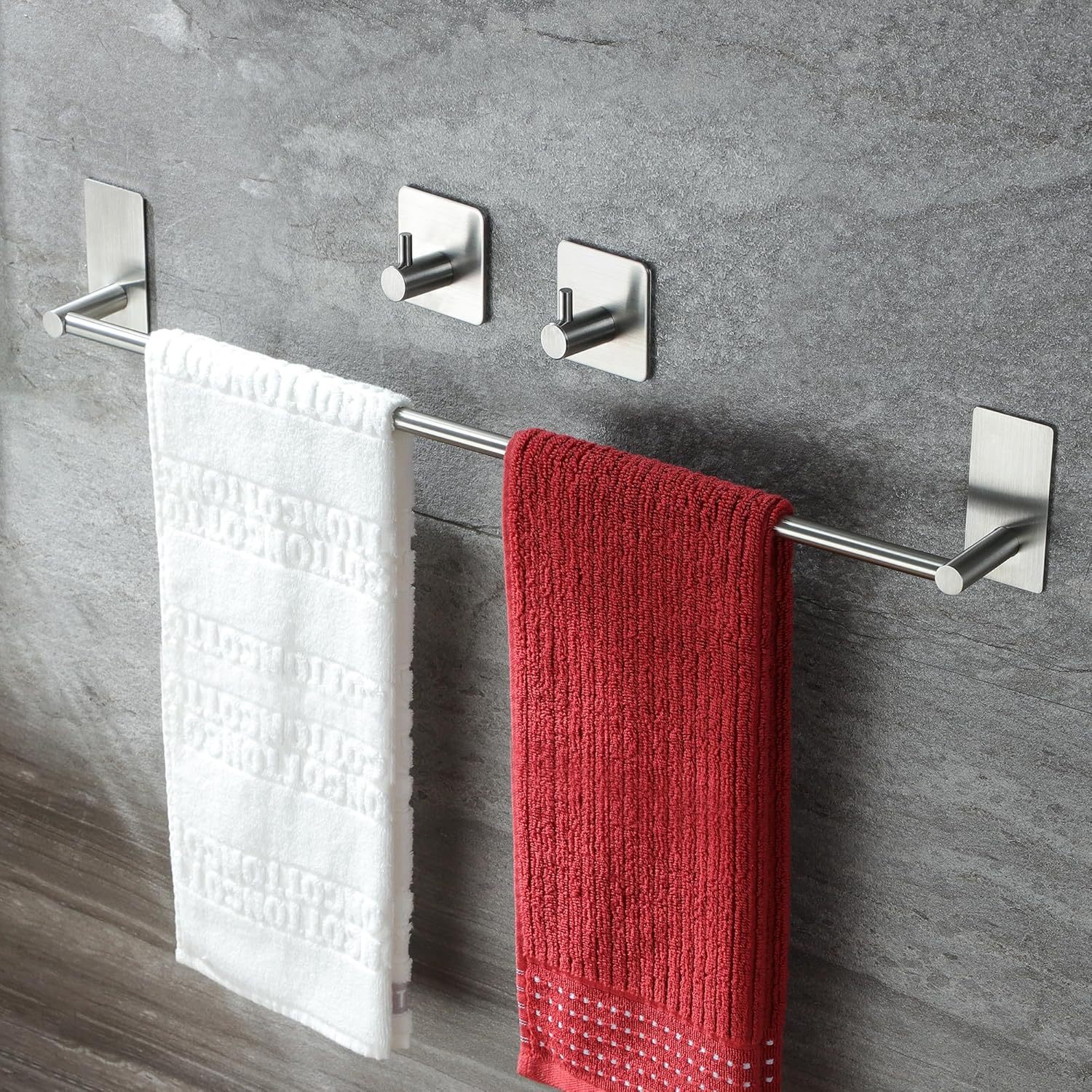 Towel Bar Cross-border Special for 304 Stainless Steel Towel Bar Single Rod Storage Rack Towel Rack Hanging Non-perforated Towel Rack