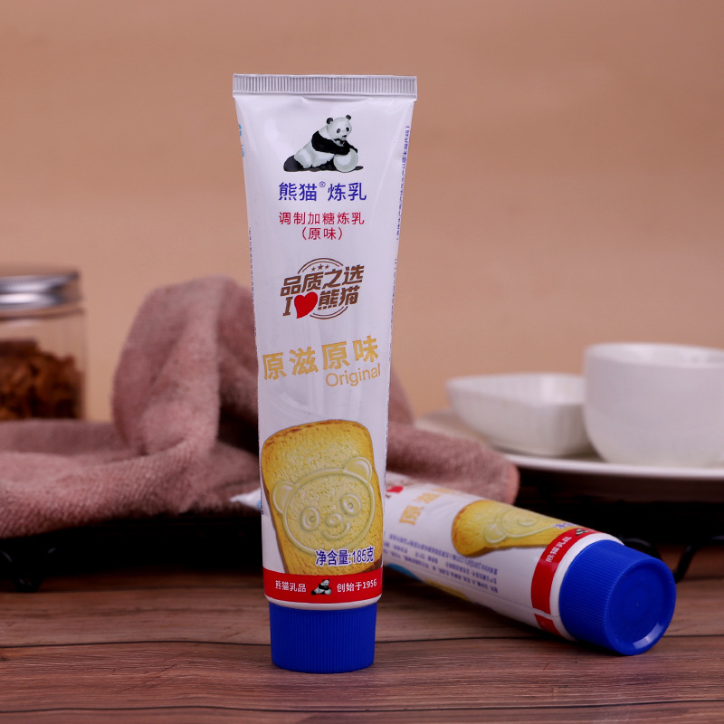 конденсированное молоко Panda 185г приправы конденсированное молоко яйцо ложка жидкое кофе молоко чай хлеб домашняя маленькая упаковка десерт выпечка сырьё