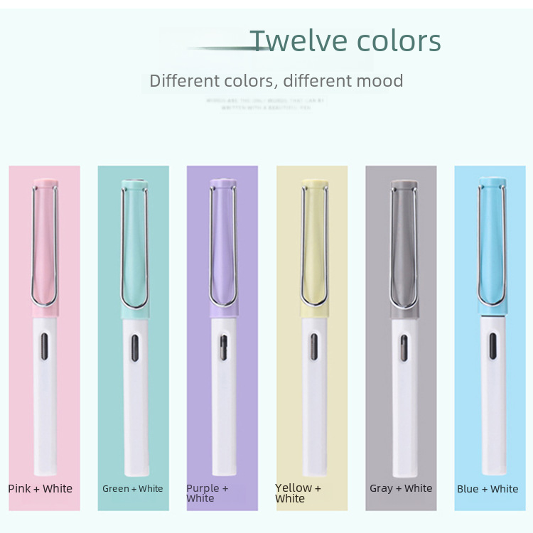 Students Zhengzhi Pen 0.38 0.5mm Ming Straight Tip Writing Iridium Pen Ink Sac Ink Dual-purpose