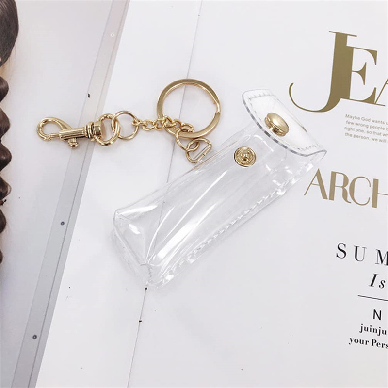 Hot-Selling Pvc Lipstick Case Fashion Transparent Lipstick Storage Bag Versatile Bag Accessory Keychain Pendant
