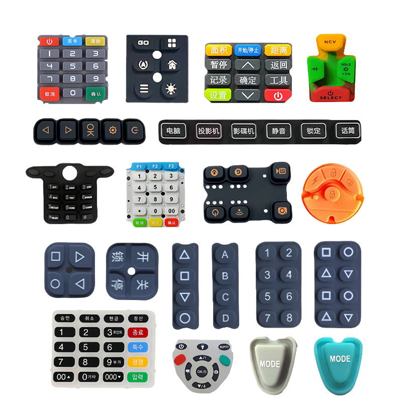 Manufacturer Customized Silicone Button Toy Silicone Button Waterproof Calculator Silicone Button Remote Control Button