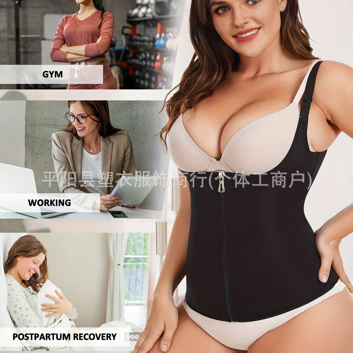 Temu Hsien Women's Fitness Sweat-Break Tunic Double-Layer Body Shaping Top Sports Tunic Sweat-Break Camisole