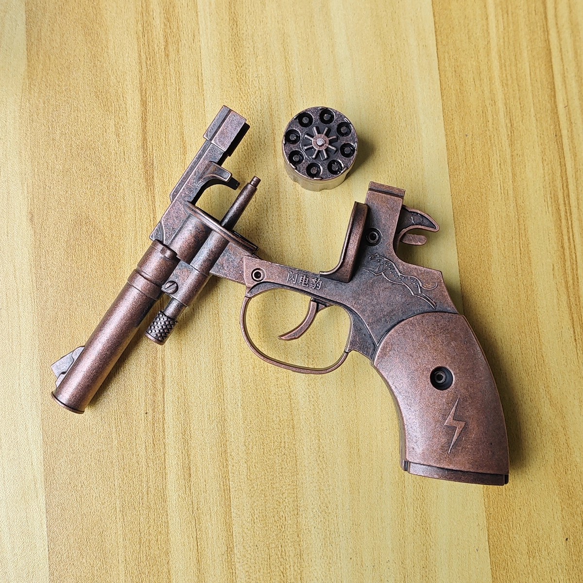 All-Metal Revolver Side-Opening Cannon Wholesale Artillery Sub-Gun Smashing Cannon Paper Cannon Gun Post-80S Nostalgic Toy Pistol