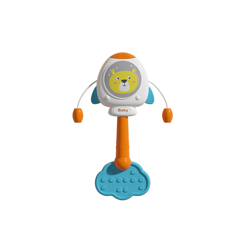 Baby Rattle Can Chew 3-6 Three-month-old Newborn Baby Hand Drum Music Stick Rattle Toy 0-1 Years Old