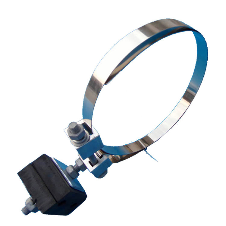 Adss Optical Cable Downlead Clamp Hollow Steel Belt Type Downlead Clamp Pole with Traction Clamp Hardware