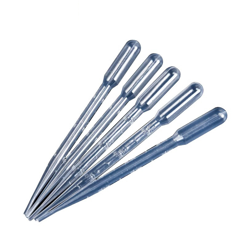 Single plastic disposable dropper pasteurized pipette with scale double air bag independent packaging laboratory medical pipette