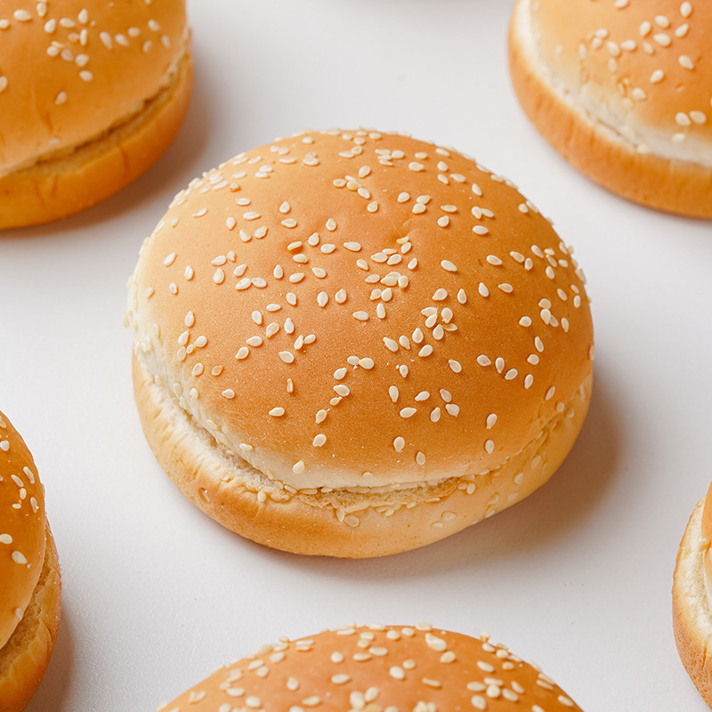 Baizuan Hamburger Embryo 330g (6 Pairs) Home-Made Breakfast Sandwich Hamburger Bun Embryo Semi-Finished Product