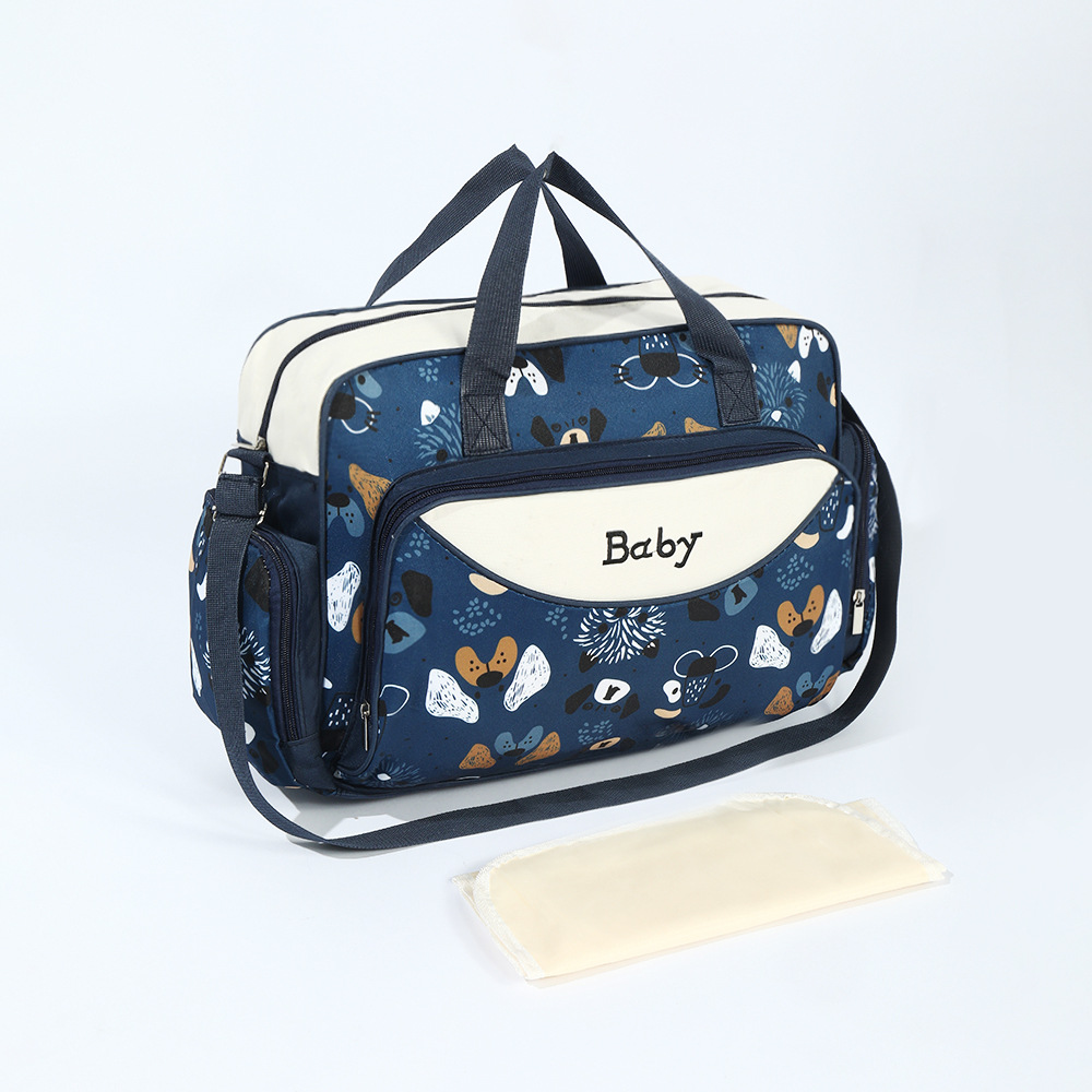 New Polka Dot Fashionable Cross-Body Large-Capacity Mommy Bag Five-Piece Set Outing Mother and Baby Bag Portable Shoulder Mommy Bag