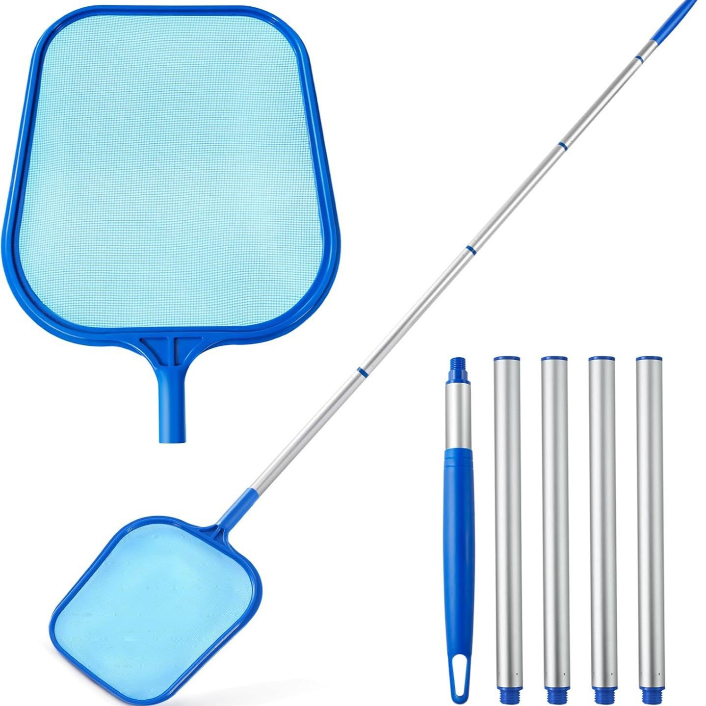 Swimming Pool Cleaning Accessories, Pool Leaves, Deep Water, Shallow Water, Leaf Net, Skimming Flat Net, Aluminum Alloy Rod Tube