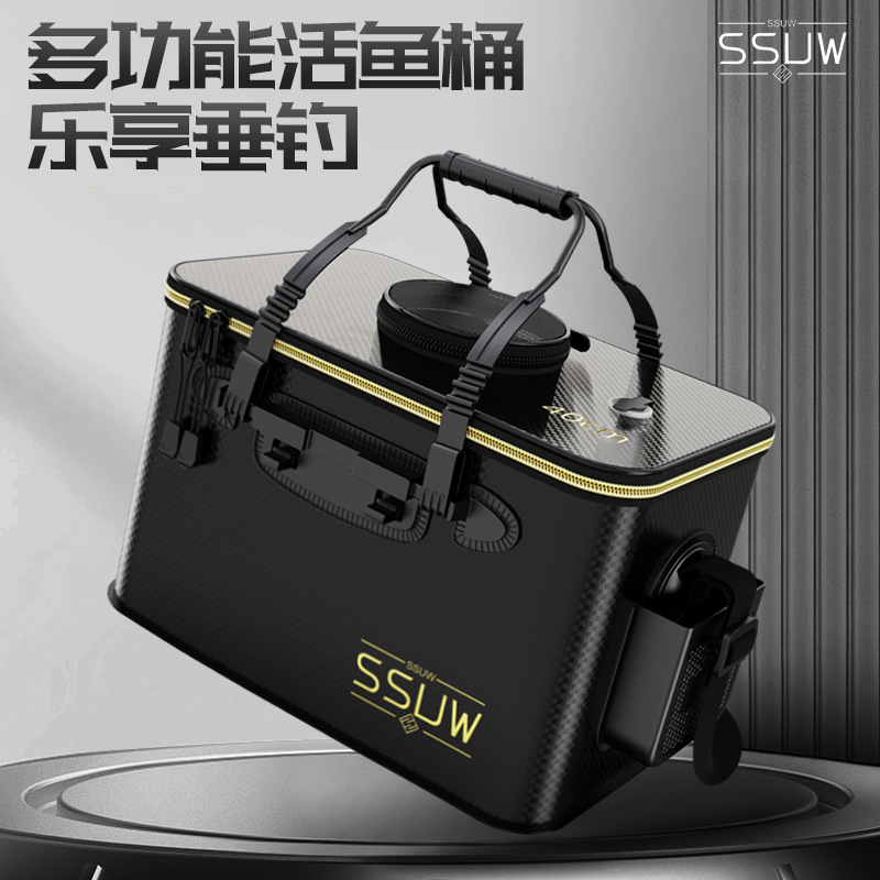 EVA складное утолщённое ведро для рыбалки узор ведро для живой рыбы портативное ведро для рыбалки многофункциональное ведро для дикой рыбалки