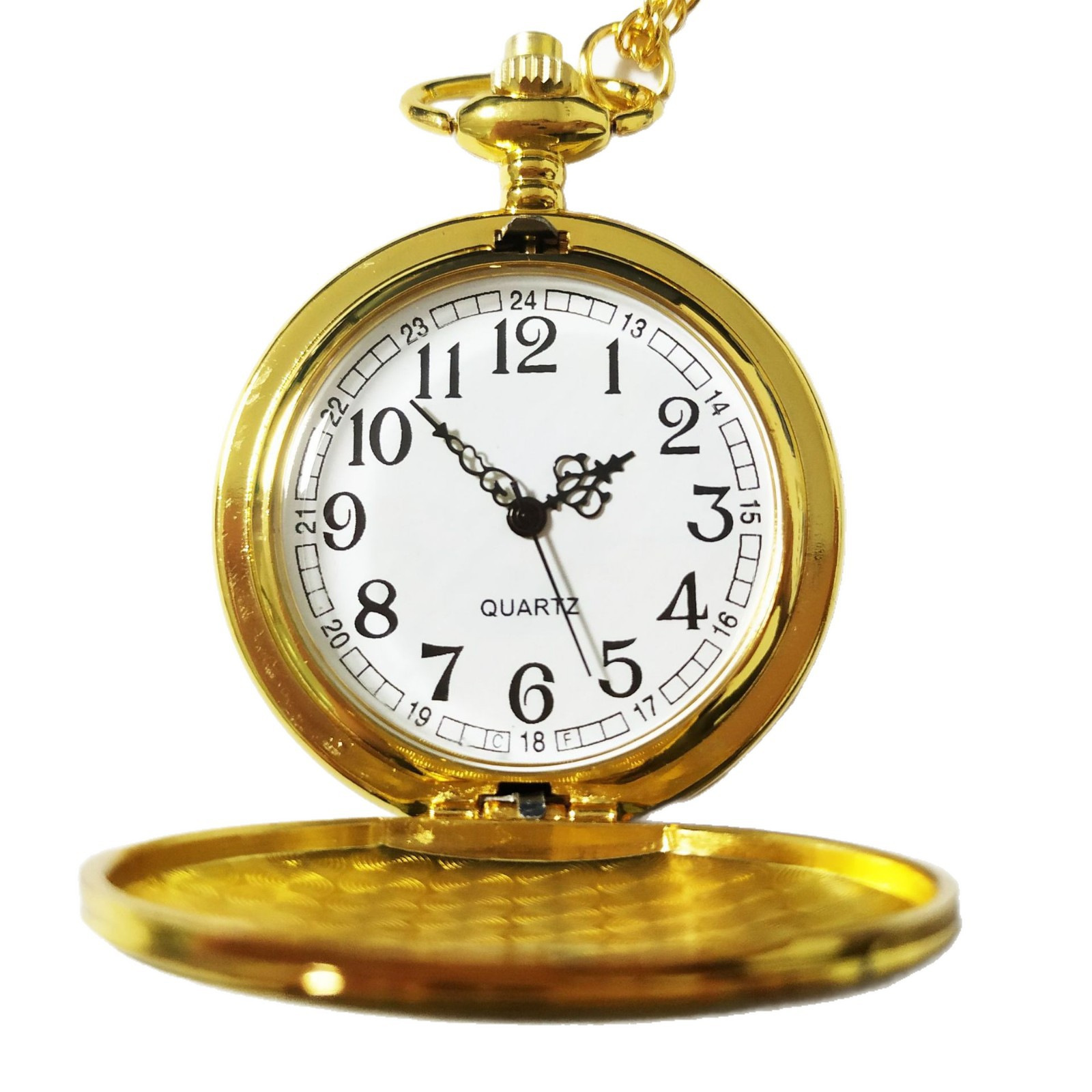 Delta Action Saiyed Pocket Watch Polished Retro Flip Large Pocket Watch Arabic Numerals Gift Watch