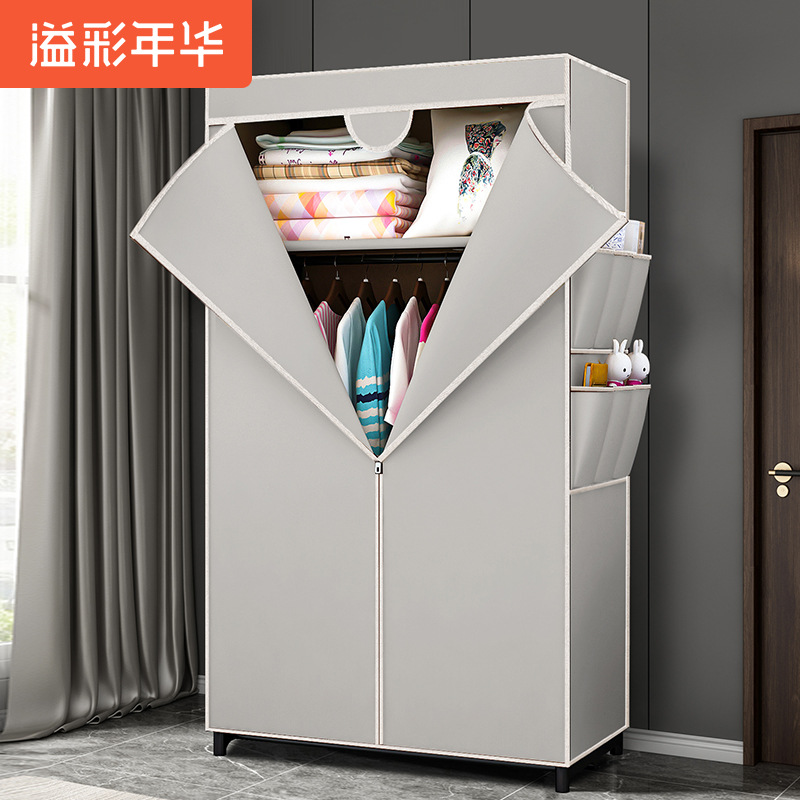 Простой тканевый шкаф для маленькой односпальной спальни, домашнего хранения, общежития, современный минималистичный шкаф