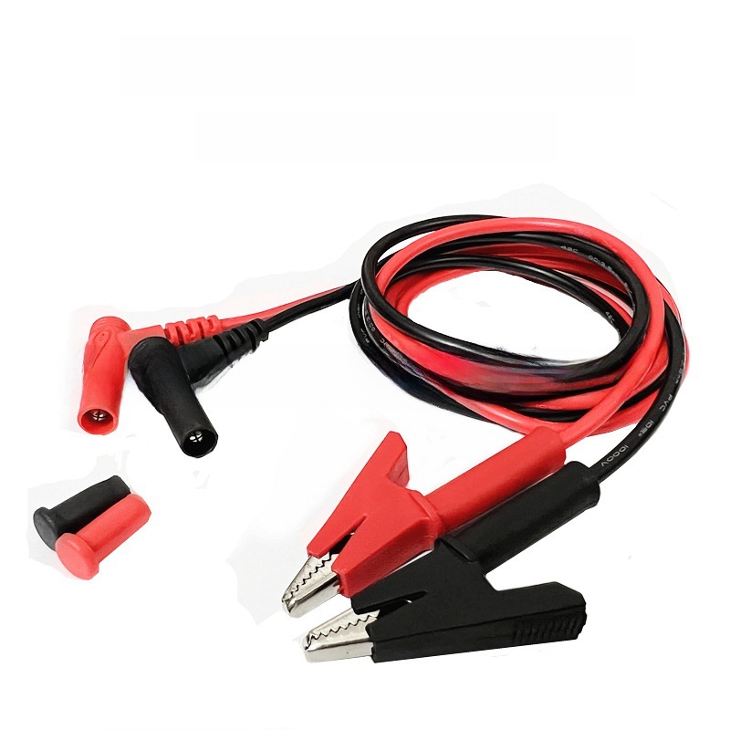Universal Pen Alligator Clip Silicone Voltage Stabilizer Test Line Banana Plug DC Power Connection Line 4mm Capacitor Clip