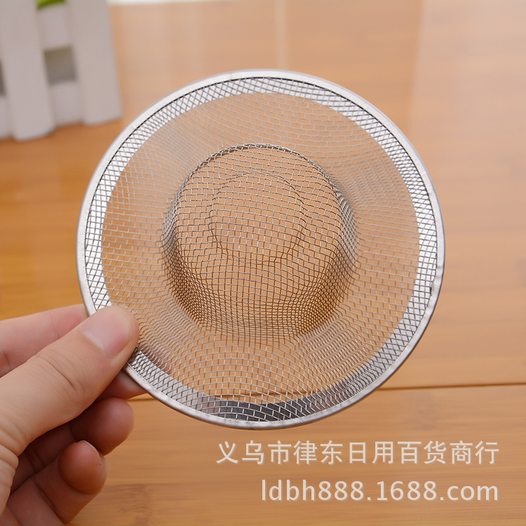 Kitchen drain 5/7/9/11cm mesh drain stainless steel strainer left rice residue filter mesh straw hat floor drain