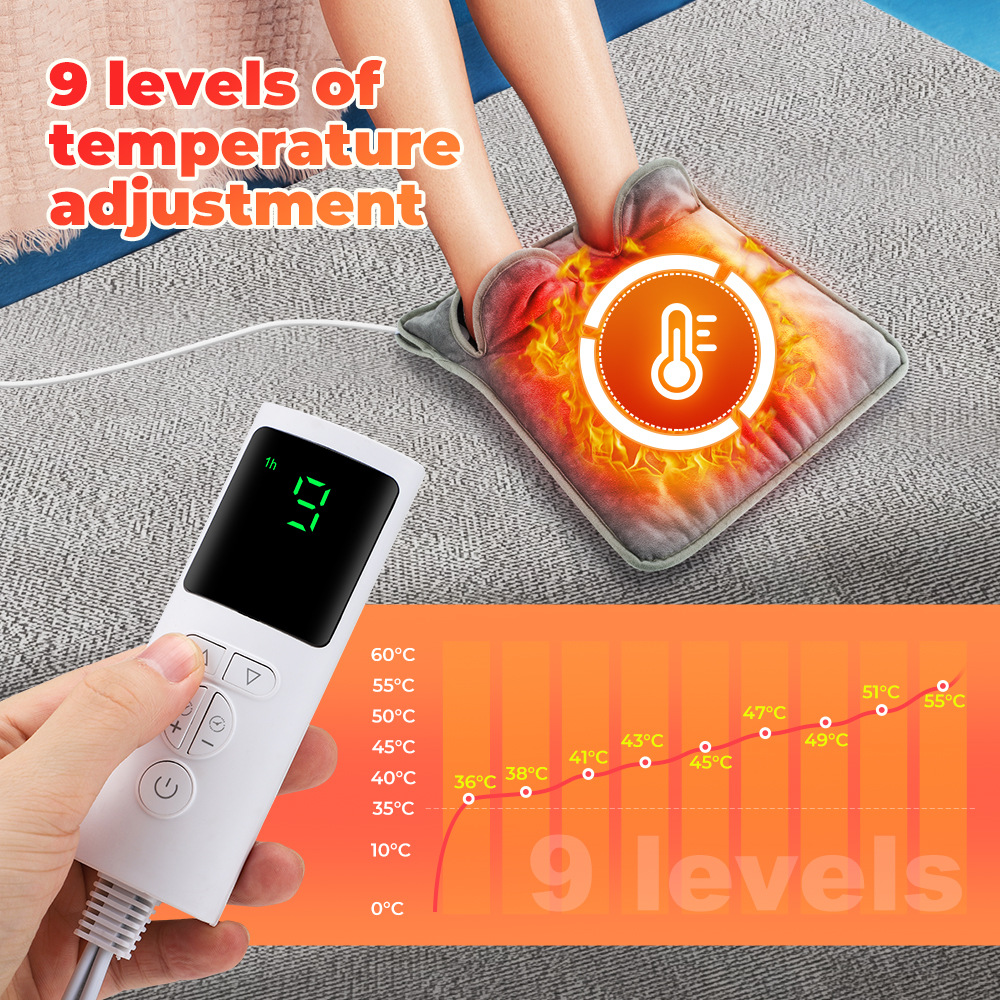9-speed temperature adjustment 4-speed timing heating heating foot pad fast heating intelligent temperature control foot warming artifact foot warming treasure