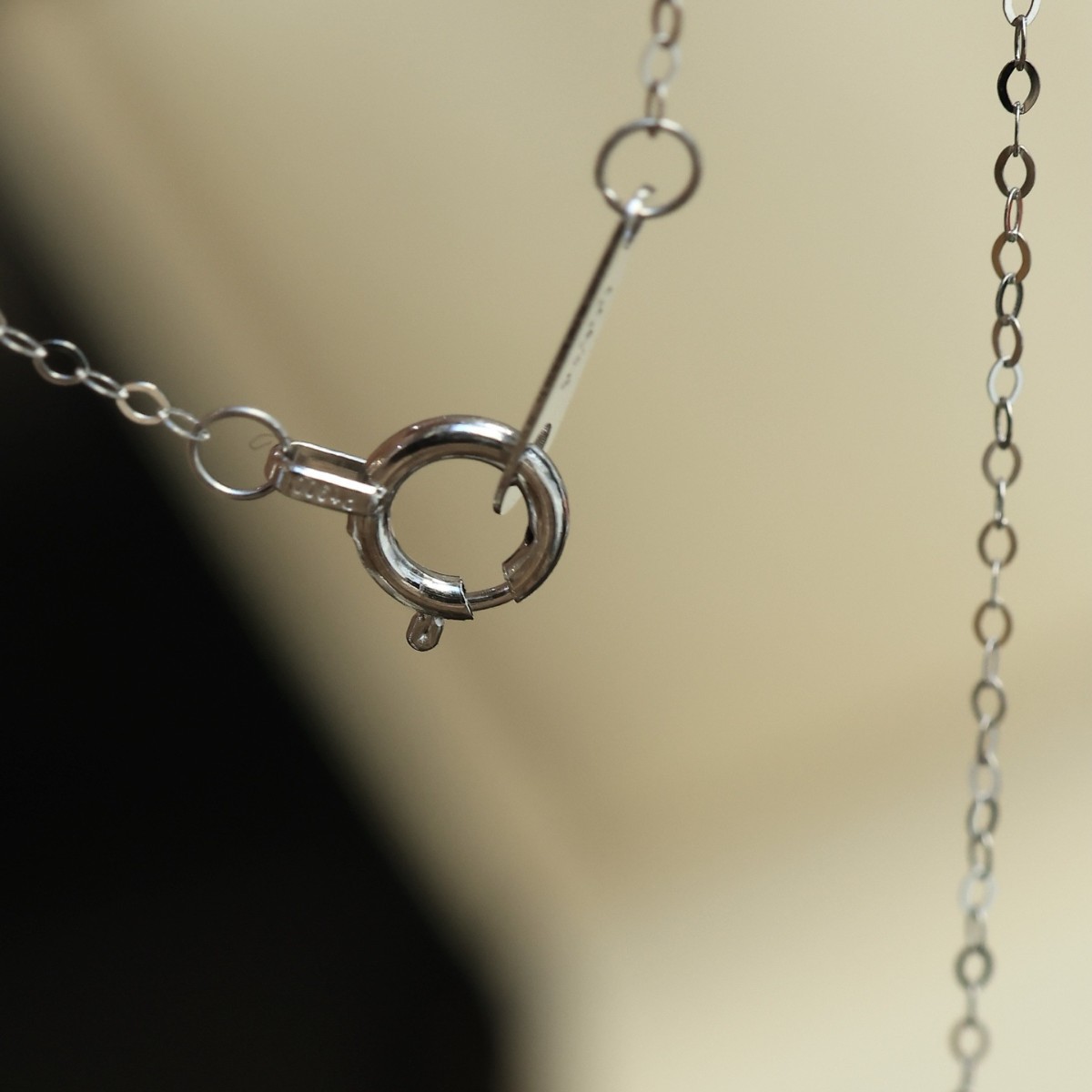 Pt900 Accessories Platinum Y-Shaped O Chain Necklace Picture Beads 9-10Mm7060Yp Weighs about 0.65g