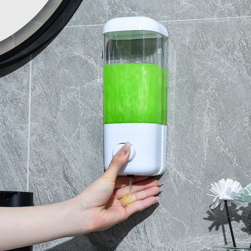 Hotel Press soap dispenser punch-free wall-mounted seamless fixed shampoo bath lotion soap dispenser wholesale