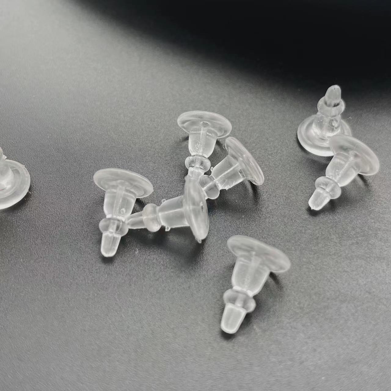 Long Silicone Ear Plugs with Tail, All-Inclusive Ear Studs, Rubber Holders, Ear Protection, Pain-Proof Jewelry Accessories, Plastic Rubber Plugs